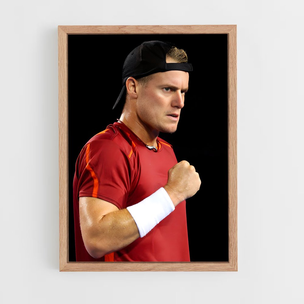 Poster Lleyton en Rouge – affiche Tennis (vue 4)